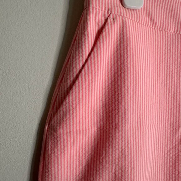 Vineyard Vines Women's Performance Seersucker Pink and White Skort Size 0 - Picture 3 of 5